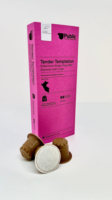 Public Coffee Roasters - Tender Temptation, entkoffeiniert - Holzkapseln